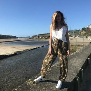 Free People In The Midnight Hour Pants Tapered High Waisted Cotton XS NEW 210061